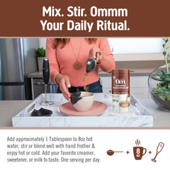 OM Mushroom Superfood organic label confirms quality and vegan, gluten-free credentials