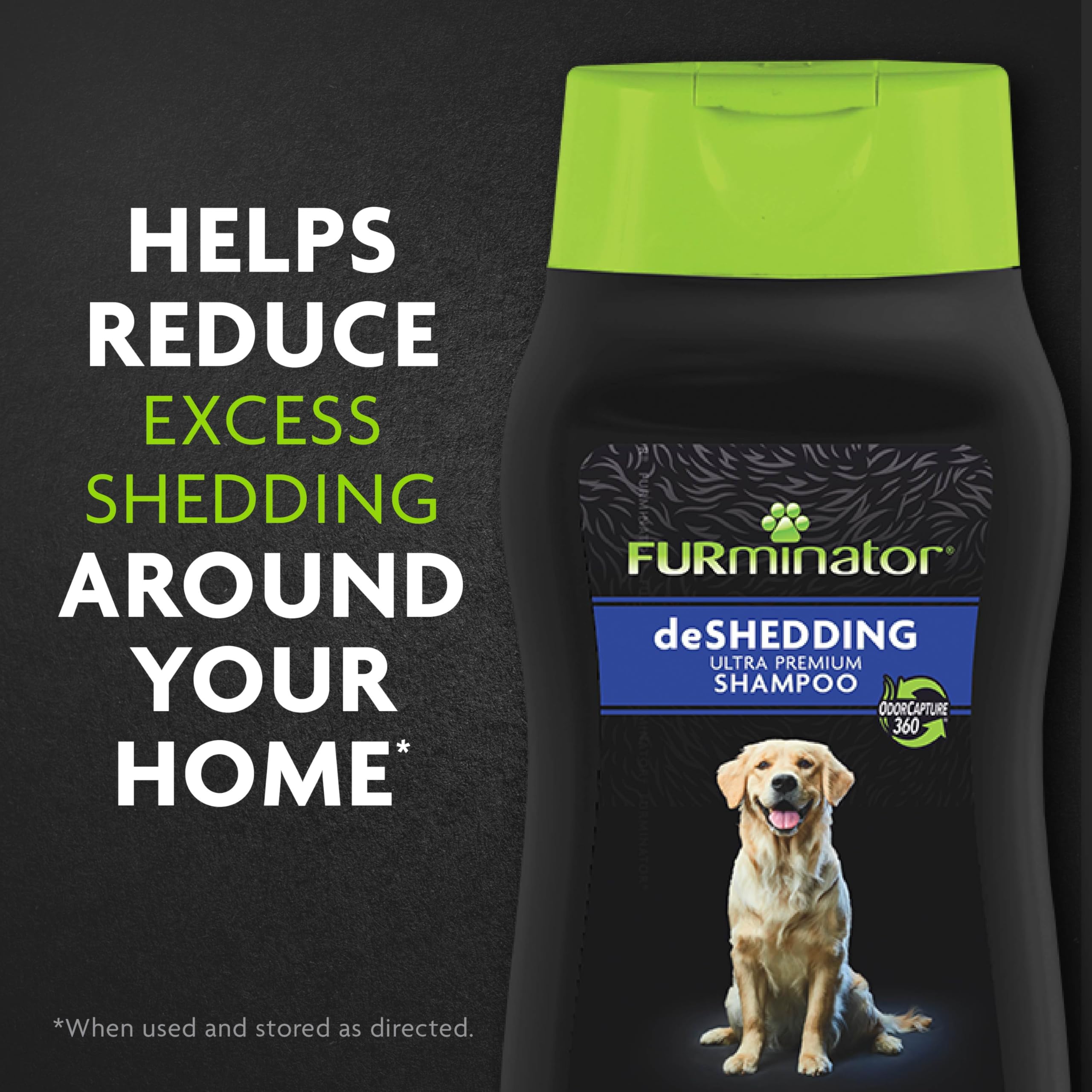 FURminator Omega-3-6 enrichment graphic shows skin and coat support.