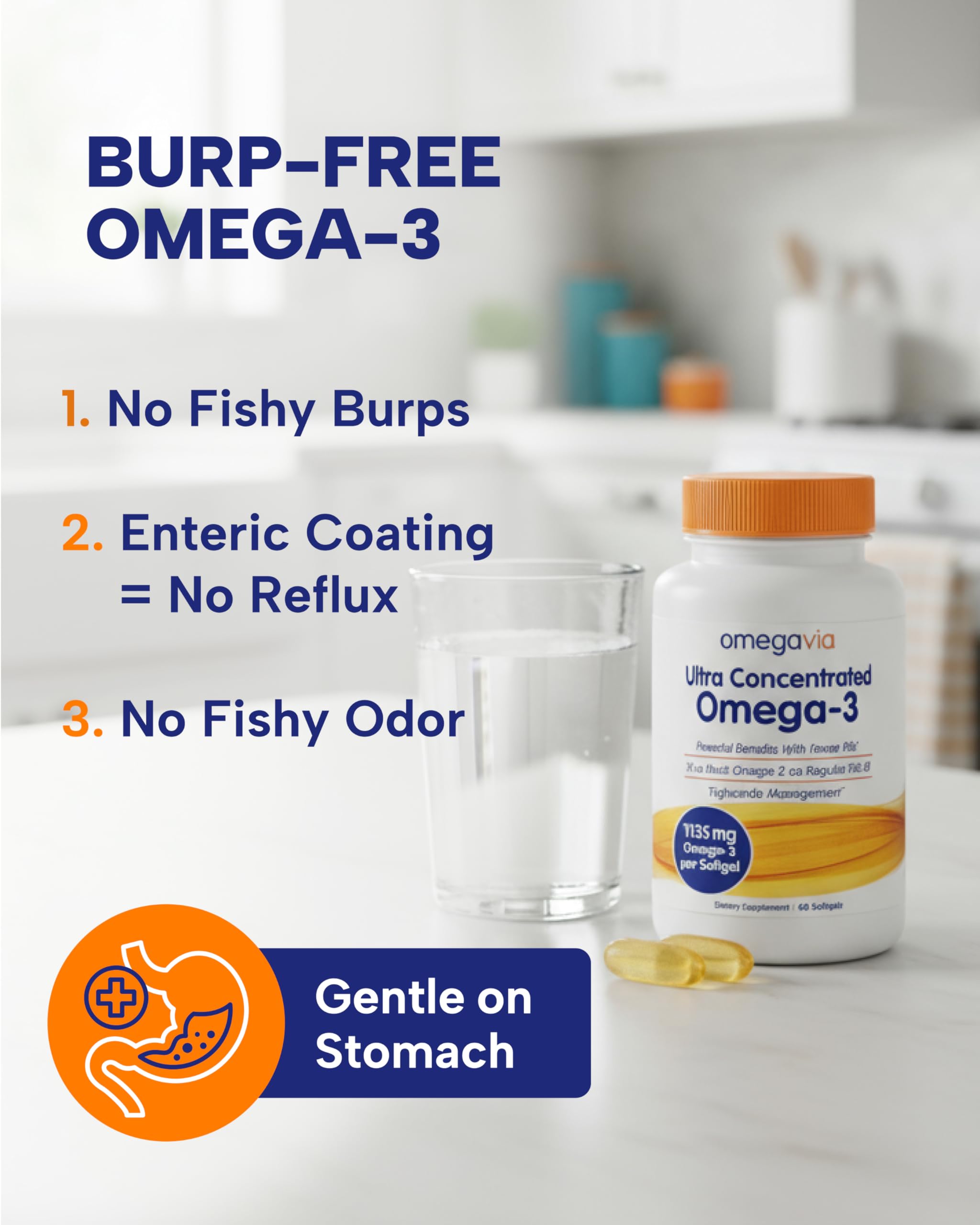 OmegaVia finished product on shelf demonstrates reliability and clear labeling