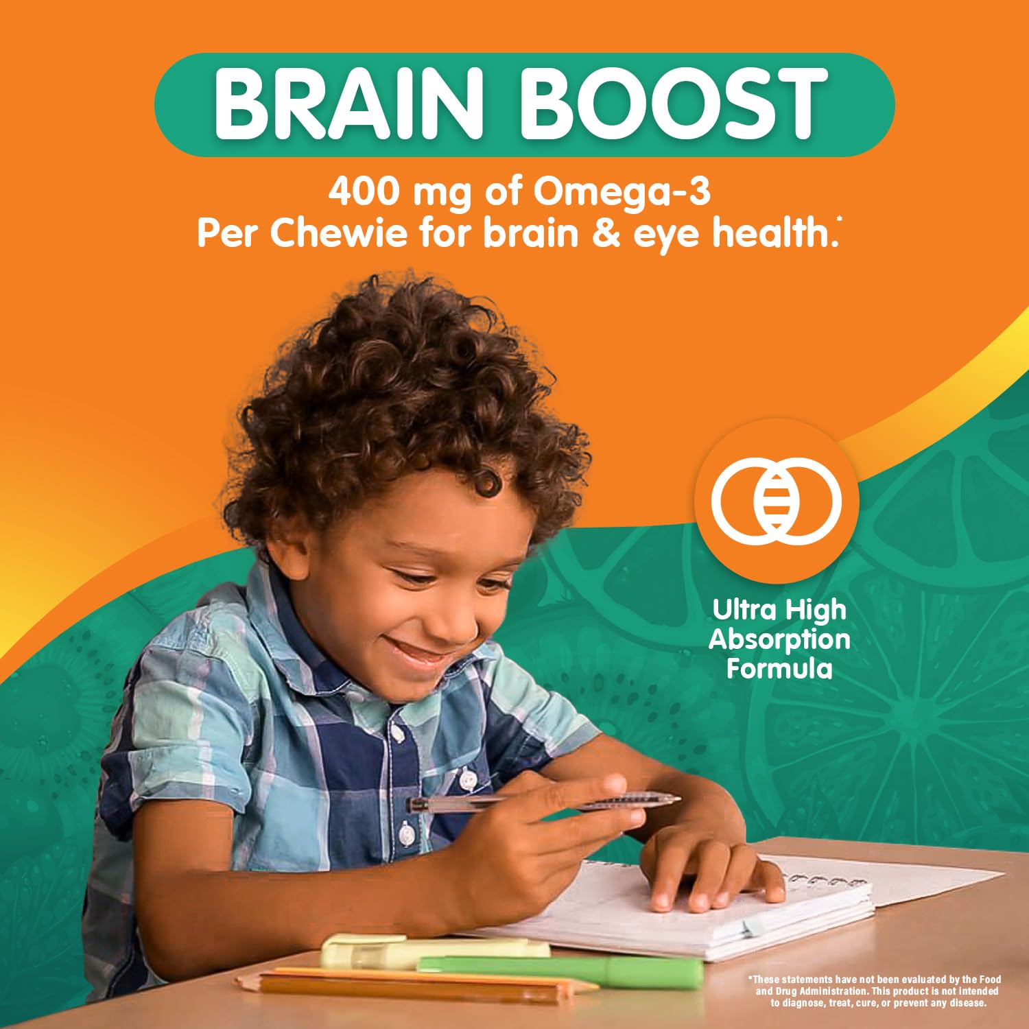 OmegaVia Kids Omega 3 Chewies stick, portable chewable with no fishy aftertaste
