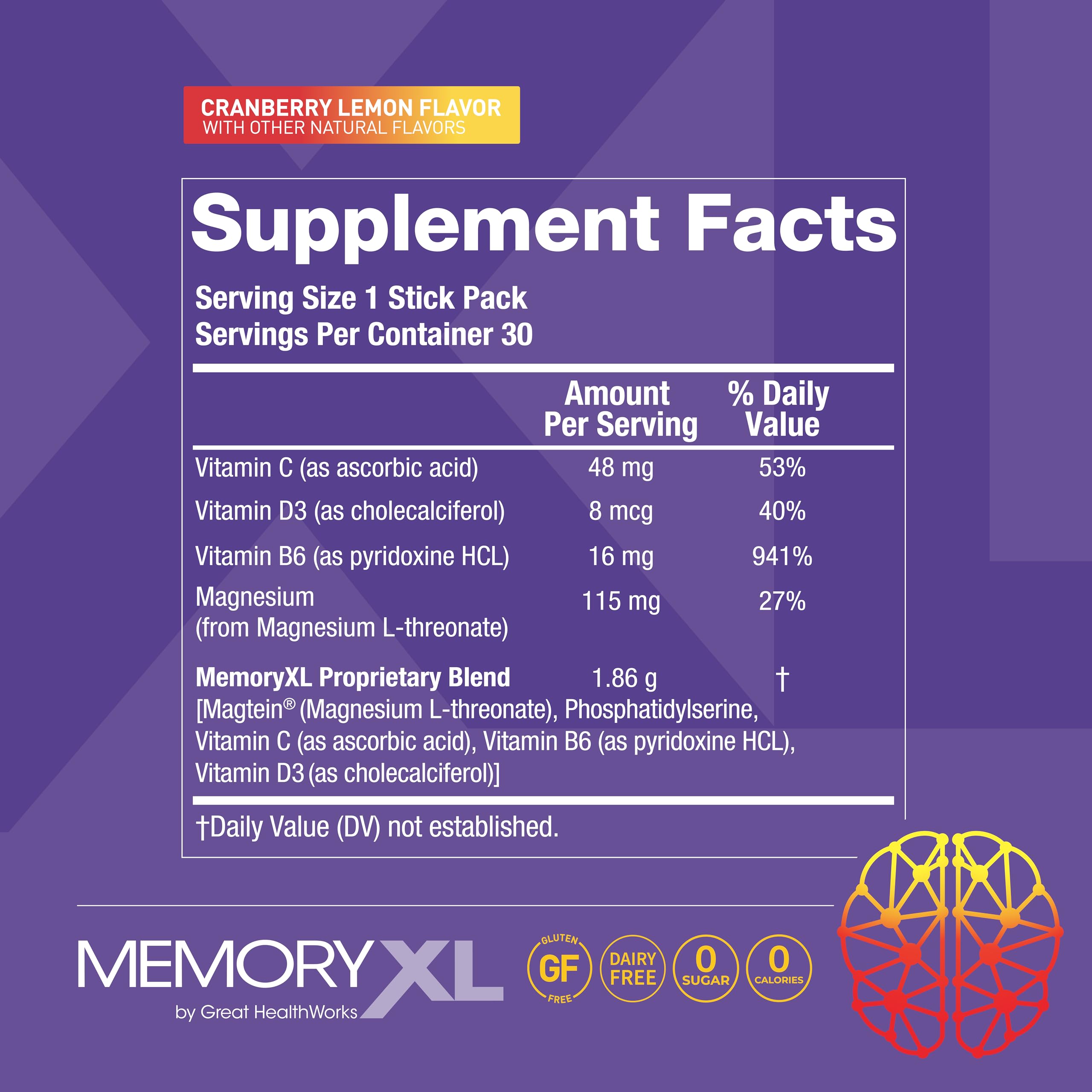 OmegaXL MemoryXL cranberry-lemon drink ready for study sessions.