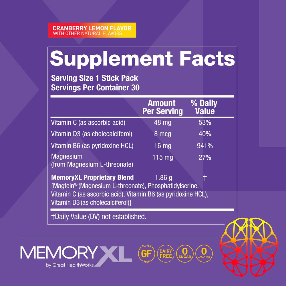 OmegaXL MemoryXL cranberry-lemon drink ready for study sessions.