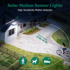 Omibee PIR motion sensor detects activity up to 26 feet for outdoor safety.