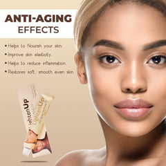 OMIC Lighten-Up Argan Oil visual highlighting nourishing properties for skin.