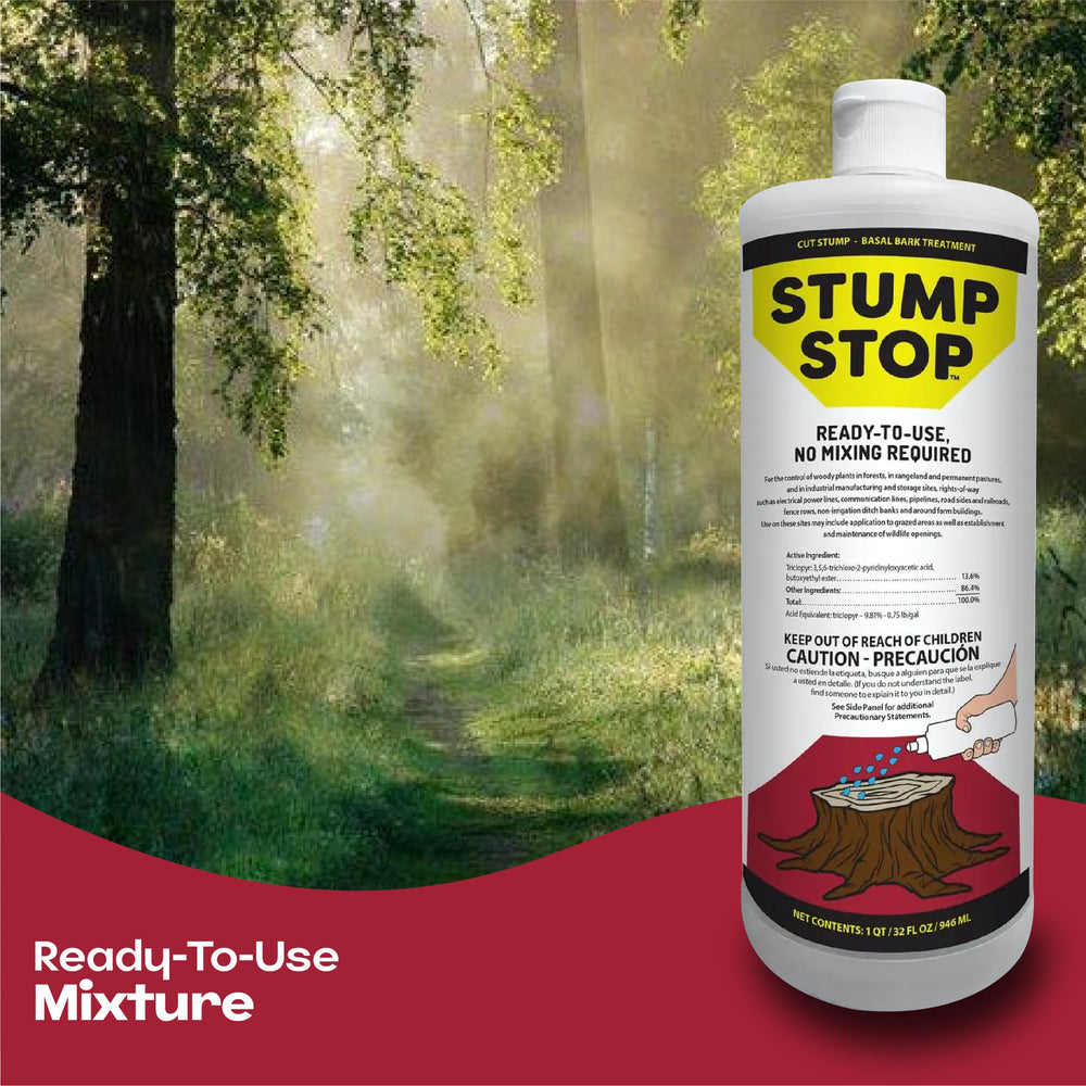 OMNI DEPOT Stump Stop along roadsides and fence rows for durable vegetation management.
