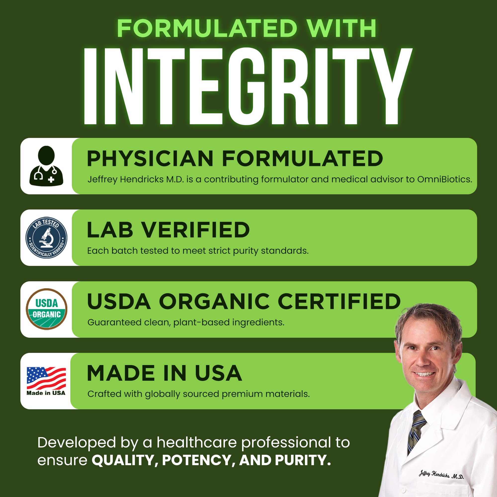 OmniBiotics infographic-style graphic illustrating high potency silymarin content