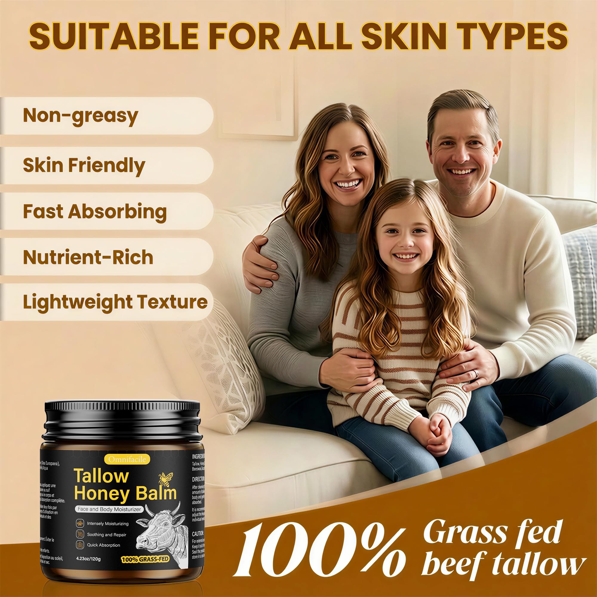Omnifacile honey-infused skin nourishment with natural humectants