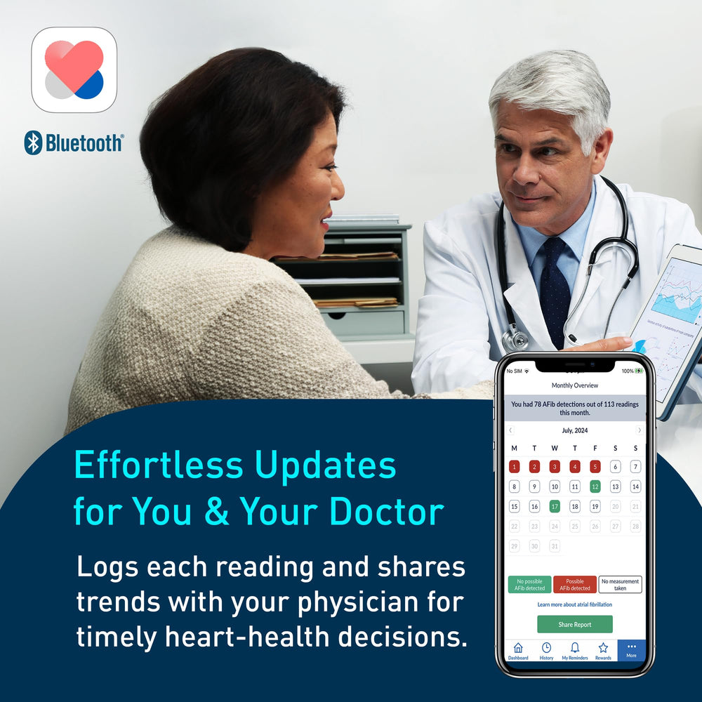 OMRON Evolv connects via Bluetooth to the app for tracking results