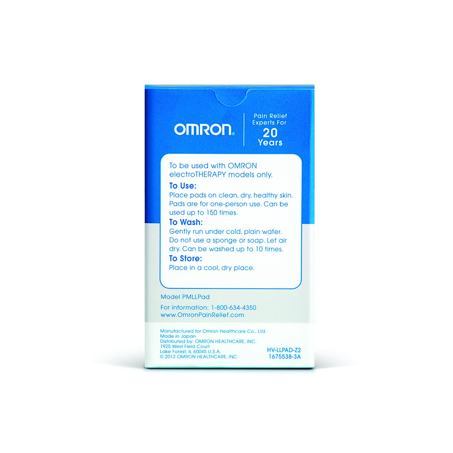 OMRON Long Life Pads doctor-recommended brand credibility supports reliable relief.