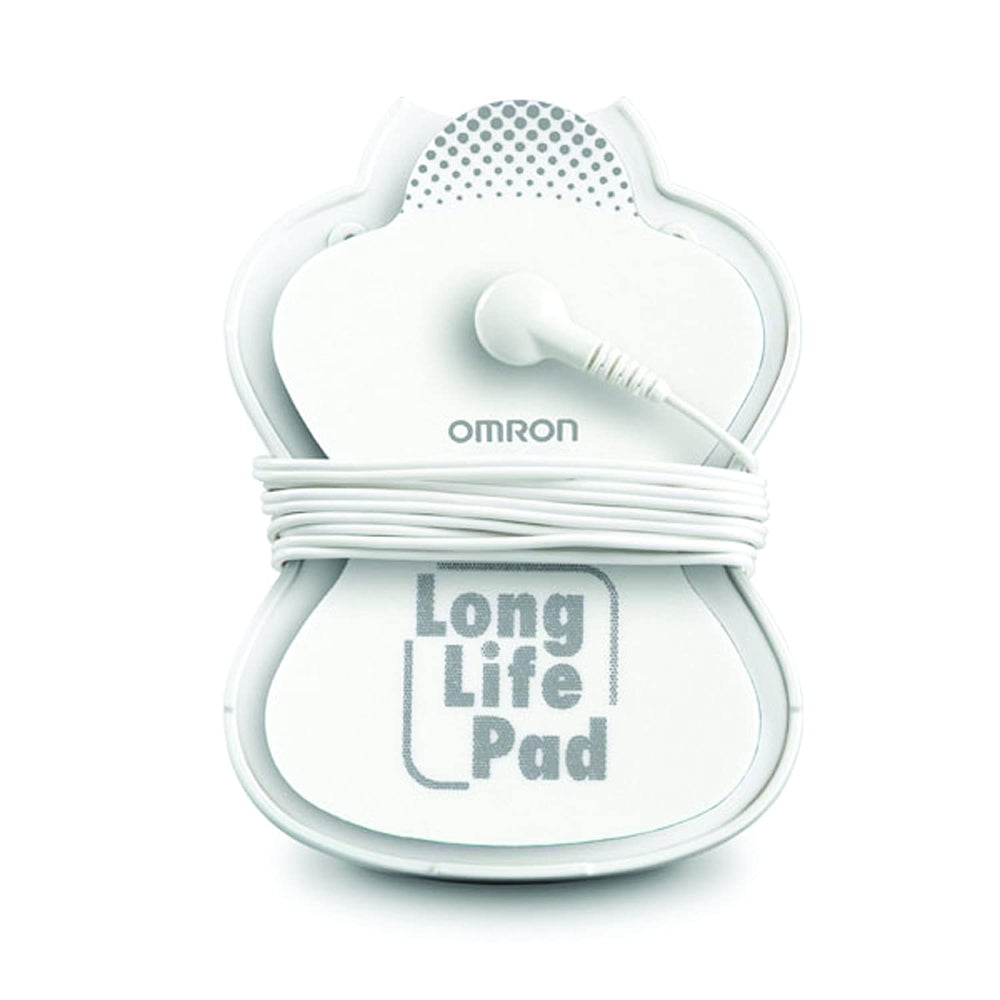 OMRON Long Life Pads flexible-contact fit curves for comfortable coverage.