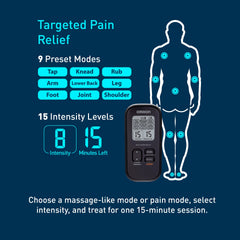 Omron TENS therapy mode for targeted muscle relief during workouts.