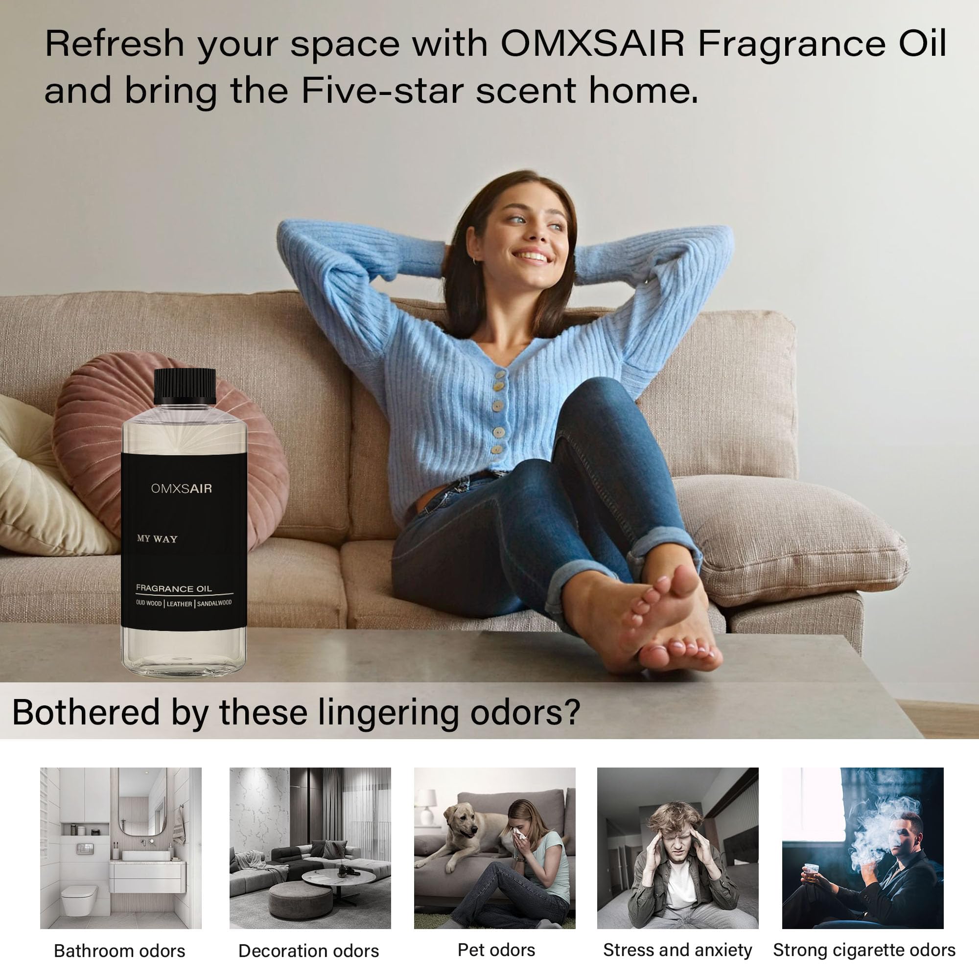 omxsair hotel-inspired diffuser scene for premium office or living room ambience