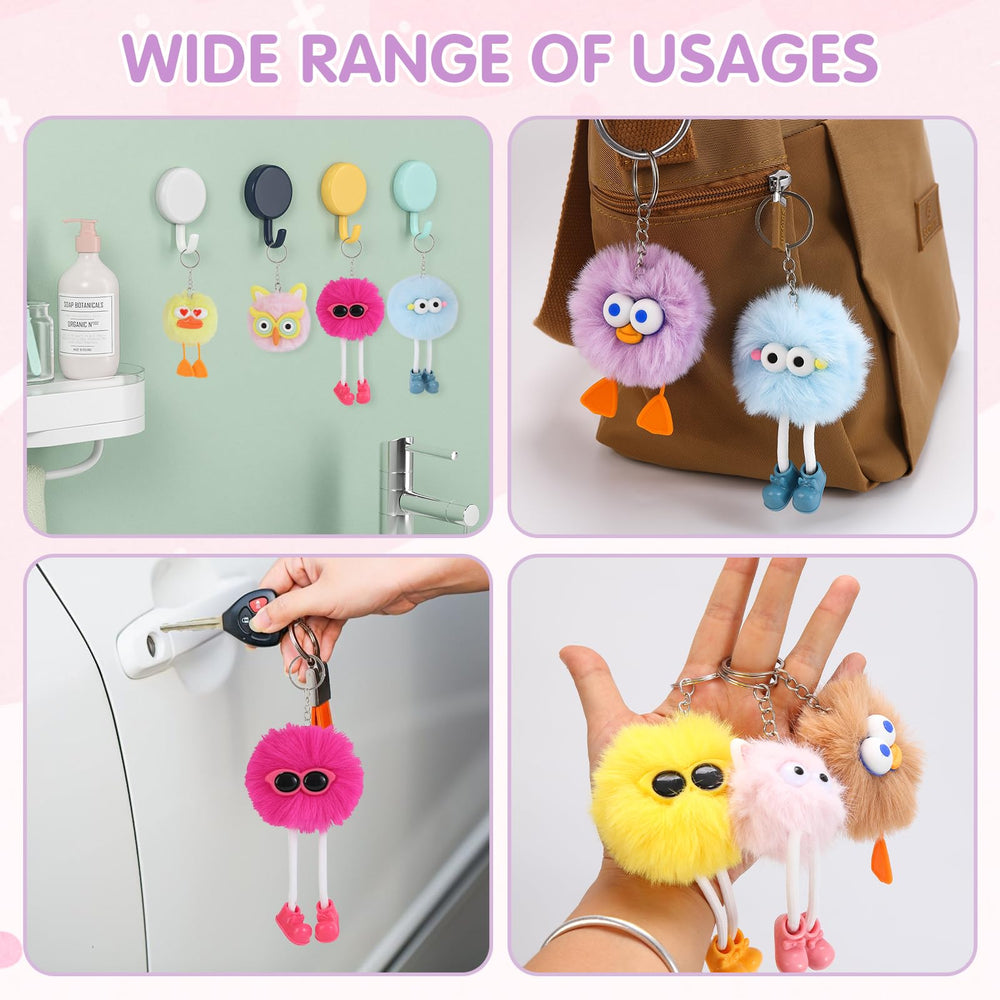 OMyFav backpack-friendly plush keychains add color to daily gear.