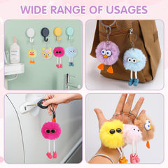 OMyFav backpack-friendly plush keychains add color to daily gear.