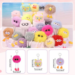 OMyFav Easter-themed plush keychains in assorted designs for kids.