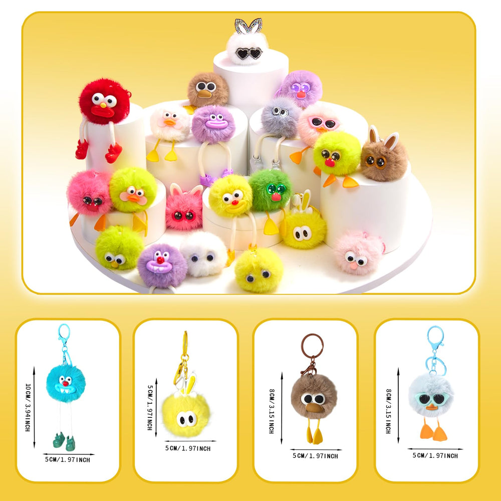 OMyFav fluffy plush keychain set for everyday fun and easy gift ideas