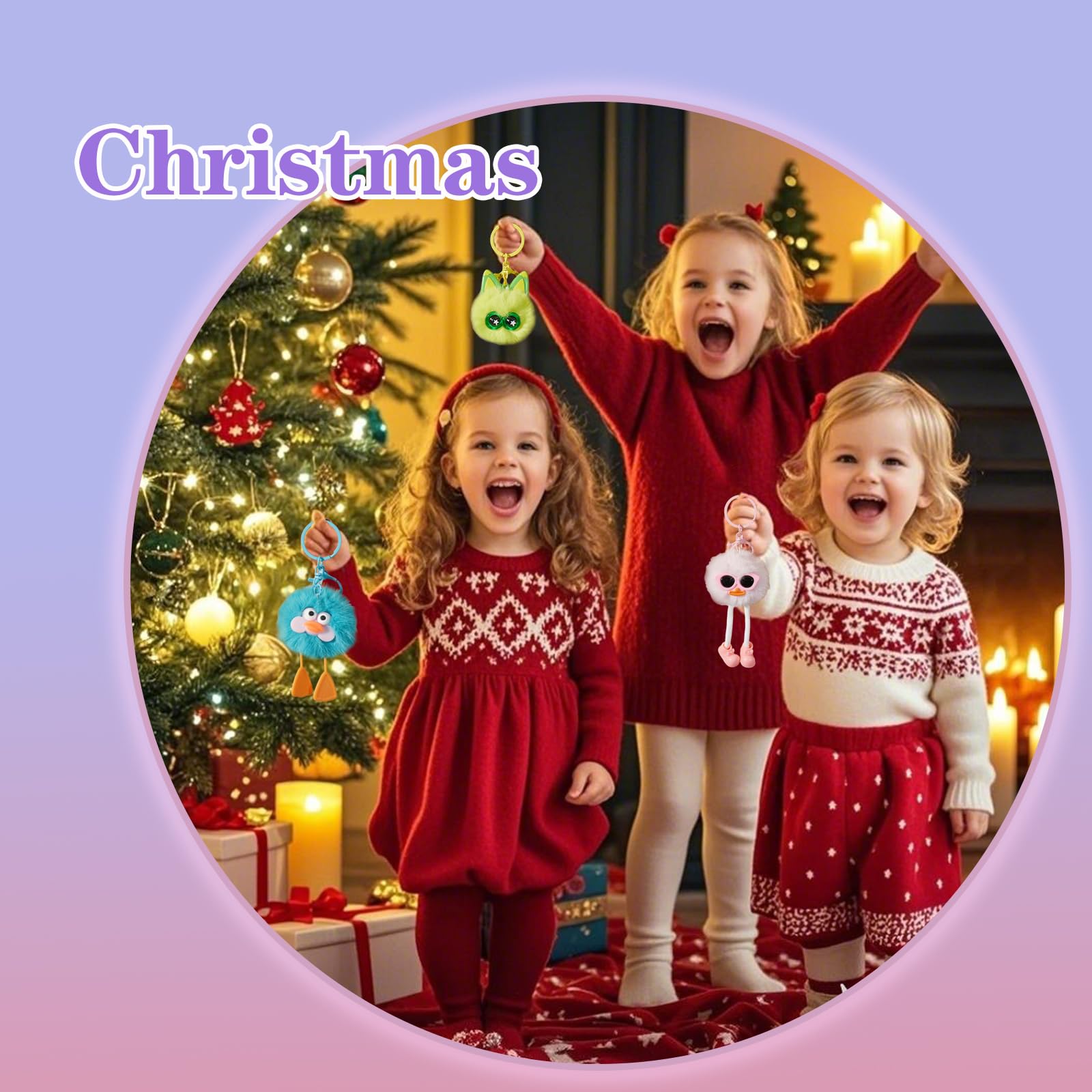 OMyFav non-toxic plush keychain ensures safe, kid-friendly play