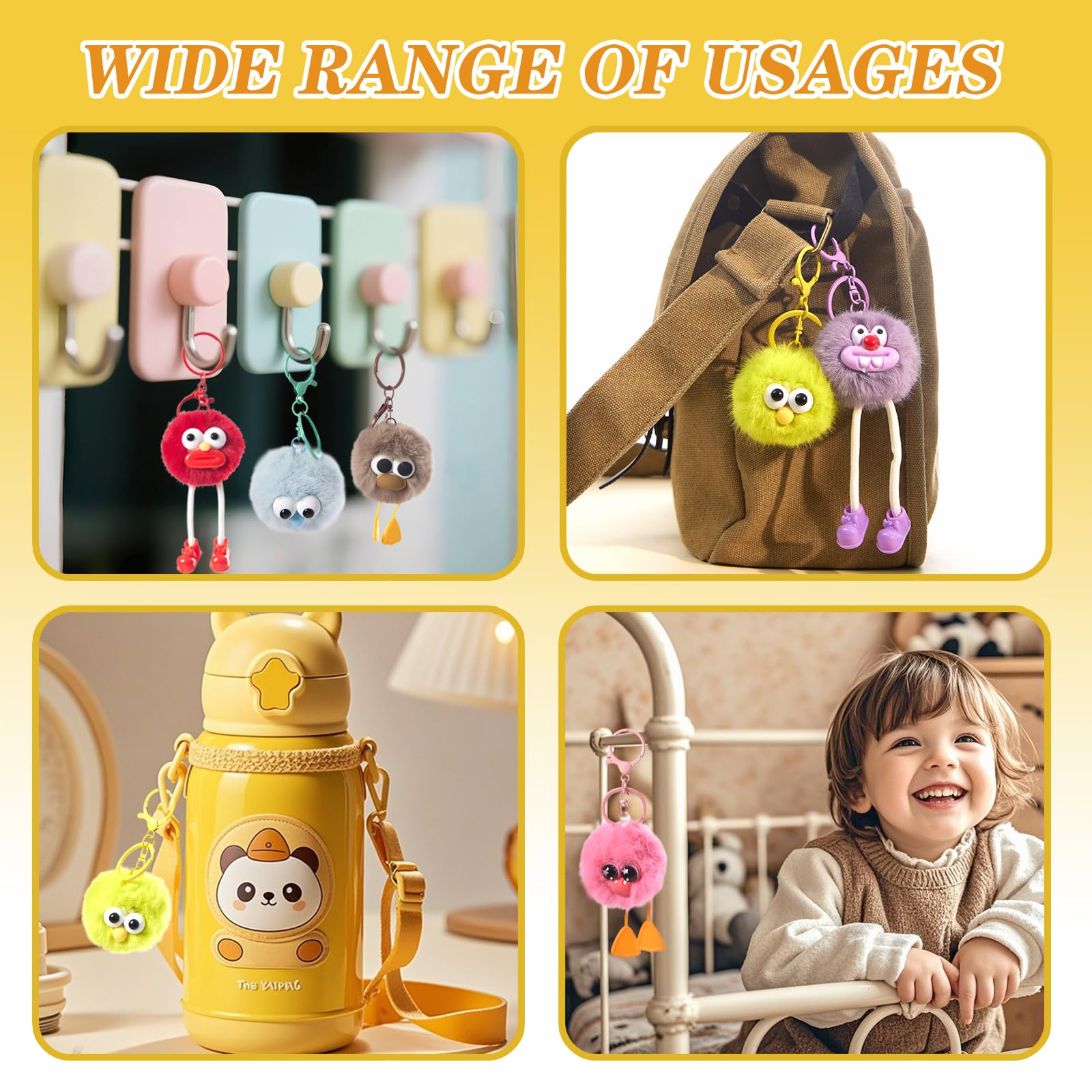 OMyFav safe plush keychains crafted from non-toxic soft materials