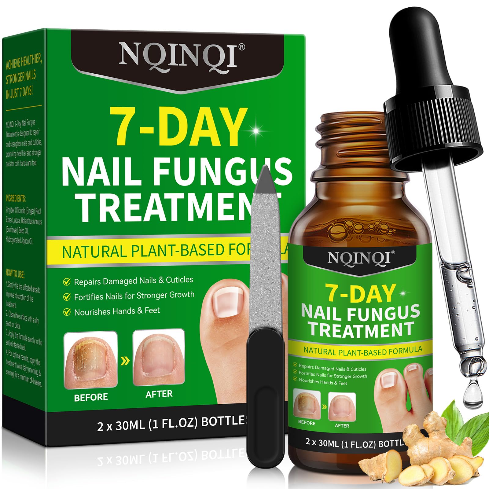 OMZOK 7-day nail growth bottles for at-home treatment and conditioning
