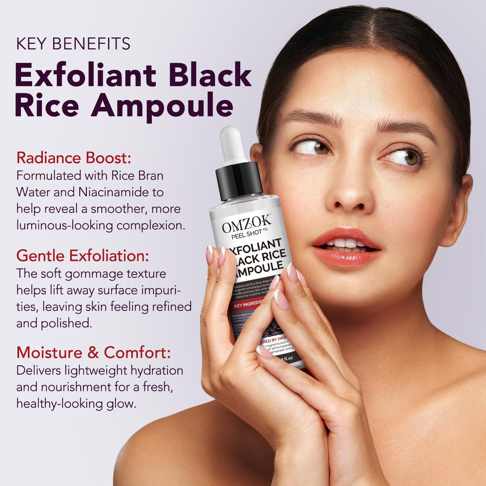OMZOK Hyaluronic Acid Serum glow drop delivers deep hydration for refreshed skin.