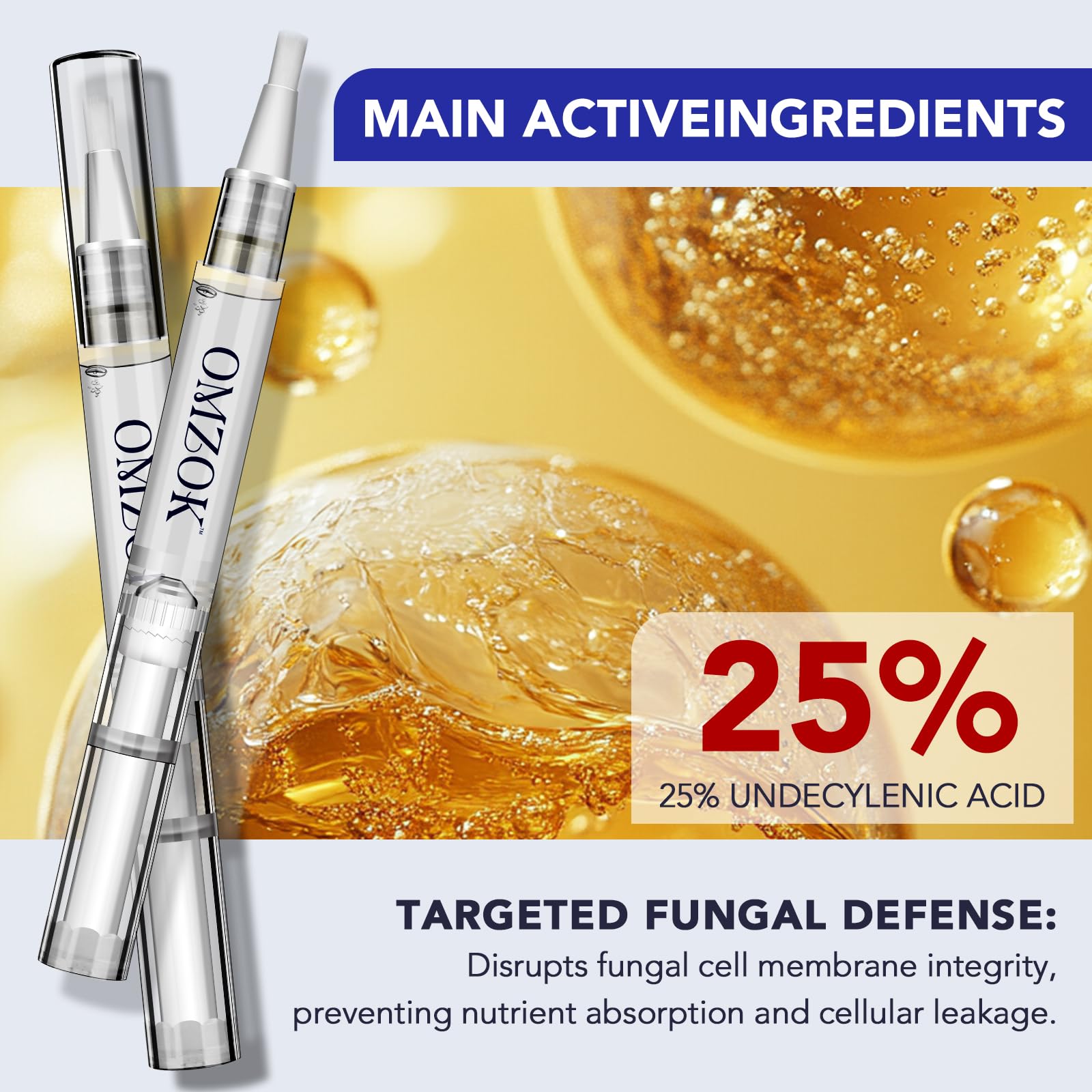 OMZOK Toenail Fungus Pen quick-dry action supports discreet daily nail care.