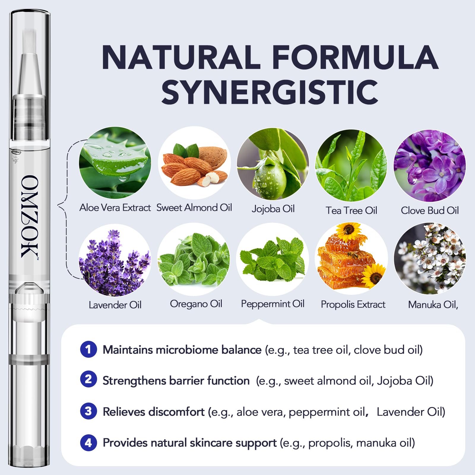 OMZOK Toenail Fungus Pen targets root-level repair for healthier-looking nails.