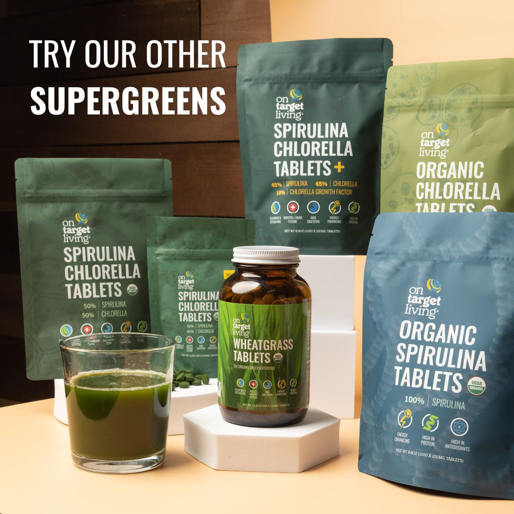 On Target Living packaging designed for easy pantry storage.