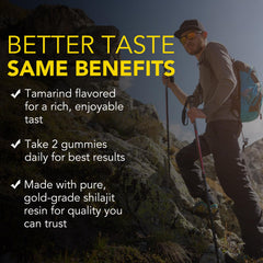 Close-up of O NATURE ZIRAN Shilajit Gummies highlighting ingredients