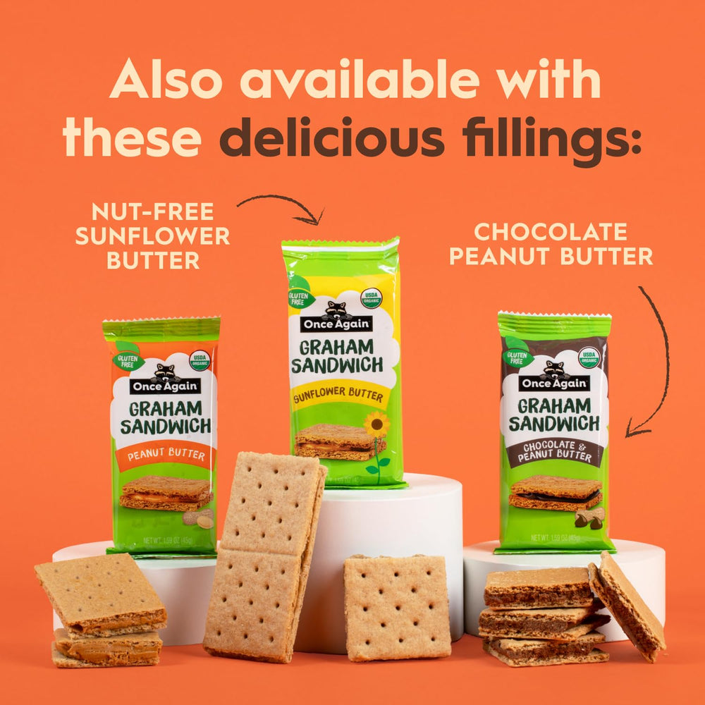 Once Again gluten-free vegan snack suitable for travel and lunch boxes.
