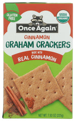 Once Again Organic Cinnamon Graham Crackers dunk in milk, a quick treat.