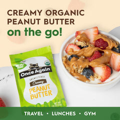 Once Again organic peanut butter single-serve packets perfect for lunchboxes and travel.