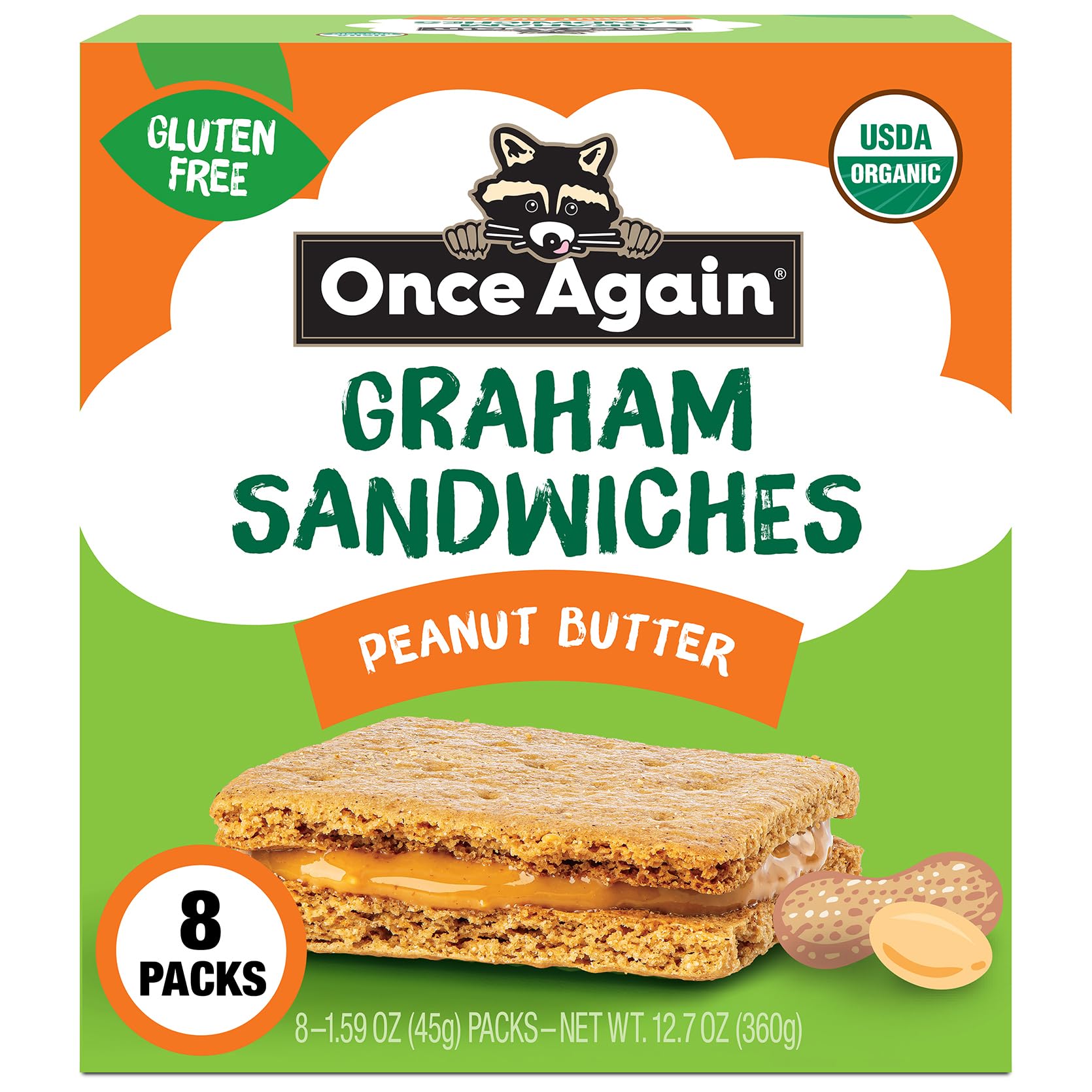 Once Again Peanut Butter Crackers pack shown for on-the-go snacking.