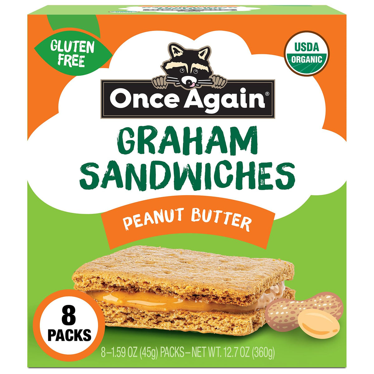 Once Again Peanut Butter Crackers pack shown for on-the-go snacking.