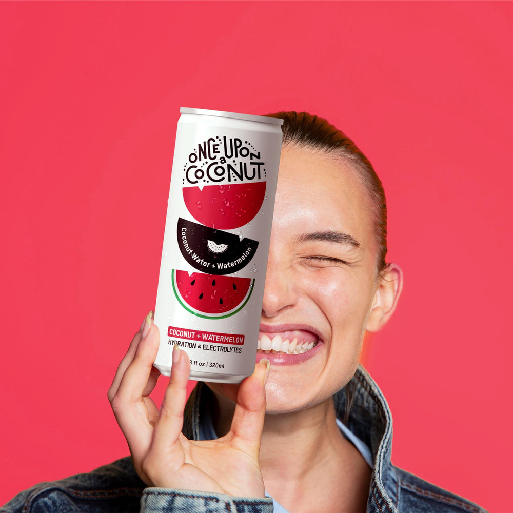 Once Upon A Coconut seal communicates Non-GMO assurance for health-conscious buyers.