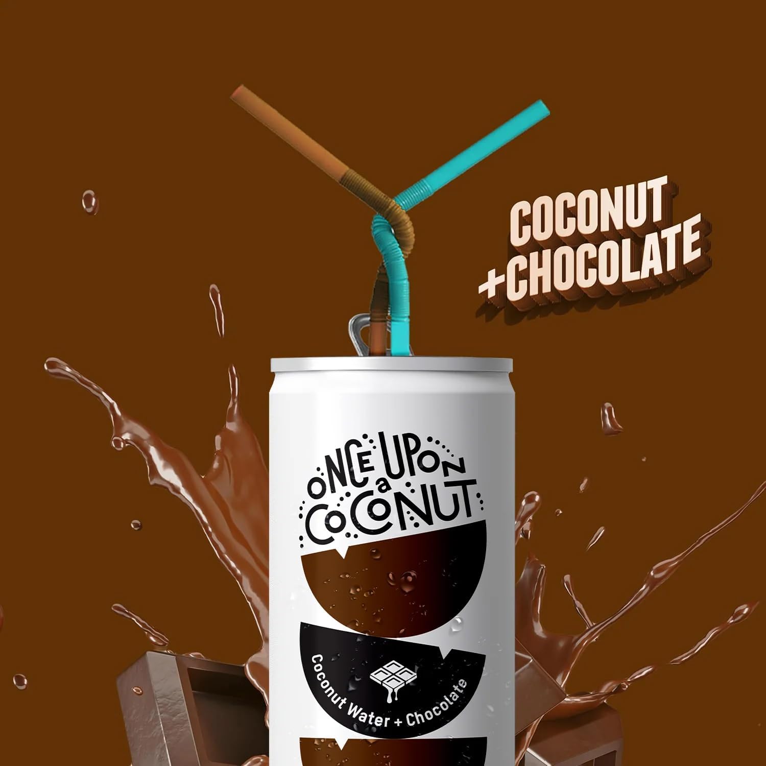 Once Upon a Coconut ingredients panel; real coconut water, no additives