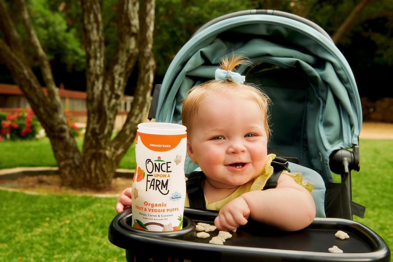 Once Upon a Farm avocado oil sorghum base, clean ingredients for growing kids.