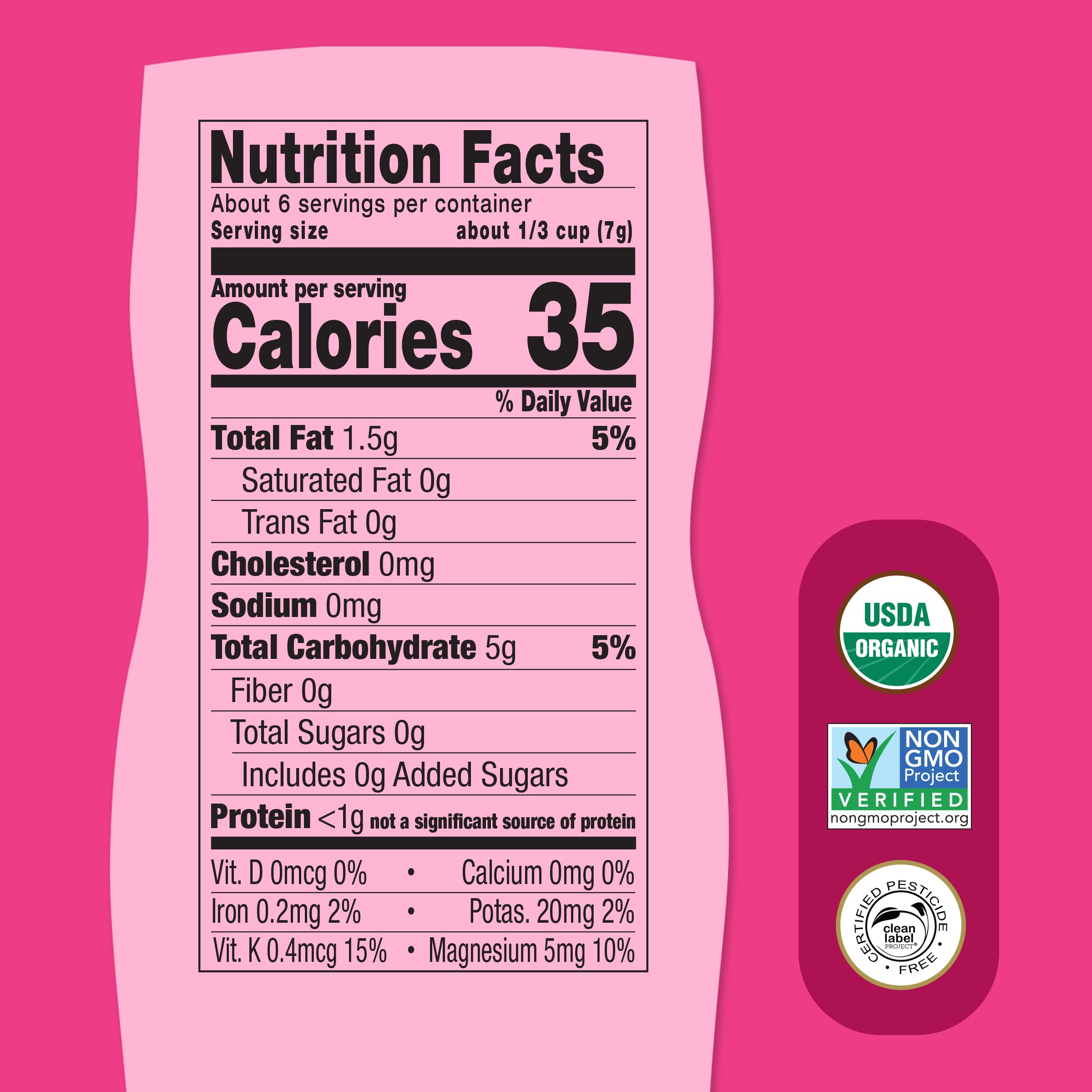 Ingredients highlight: avocado oil and organic sorghum-based puffs