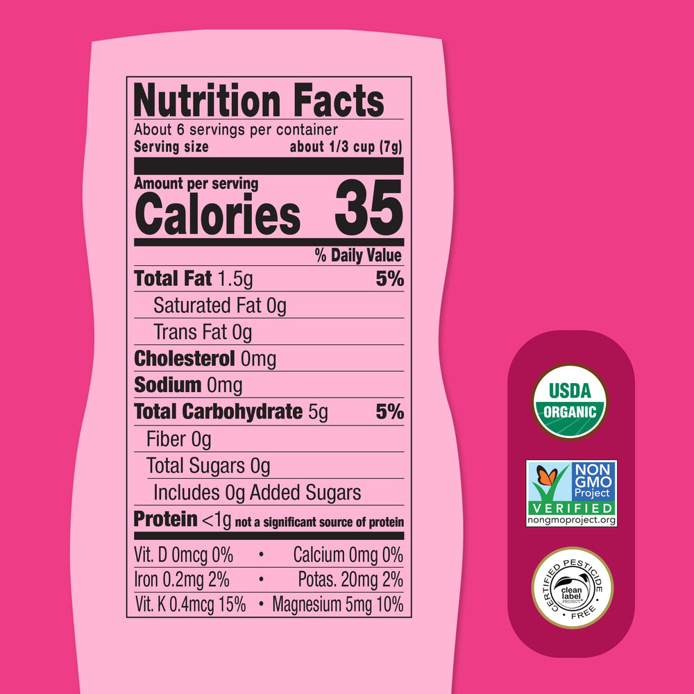 Ingredients highlight: avocado oil and organic sorghum-based puffs