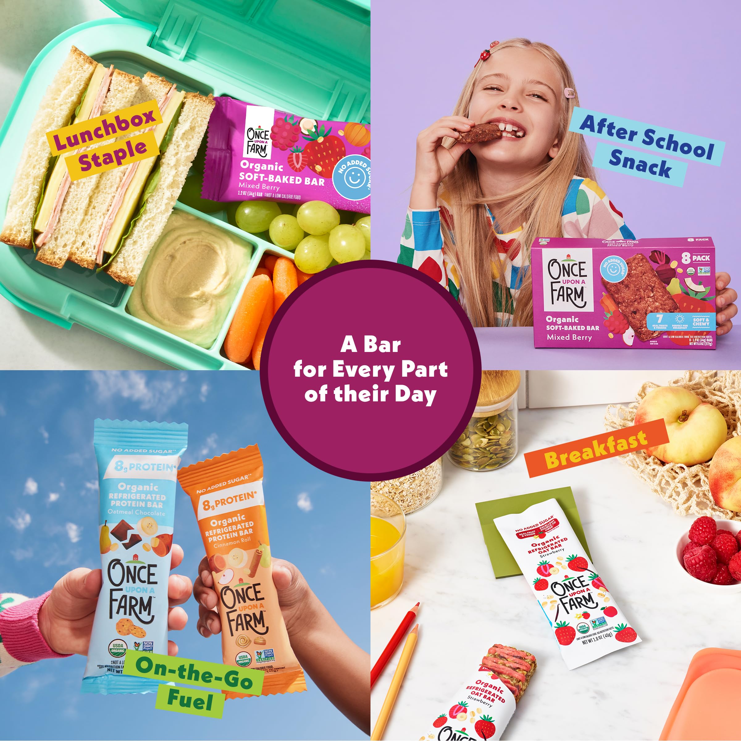 Once Upon A Farm on-the-go snack image, perfect for busy mornings and after-school bites.