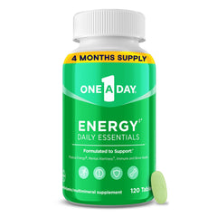 One A Day Energy Daily Essentials bottle front showing daily energy multivitamin