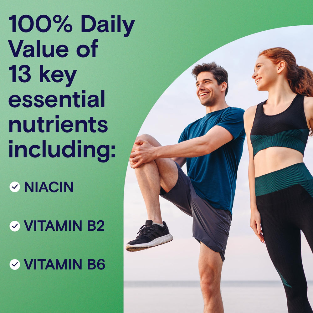 Serving directions for One A Day Energy Daily Essentials: take one tablet with food