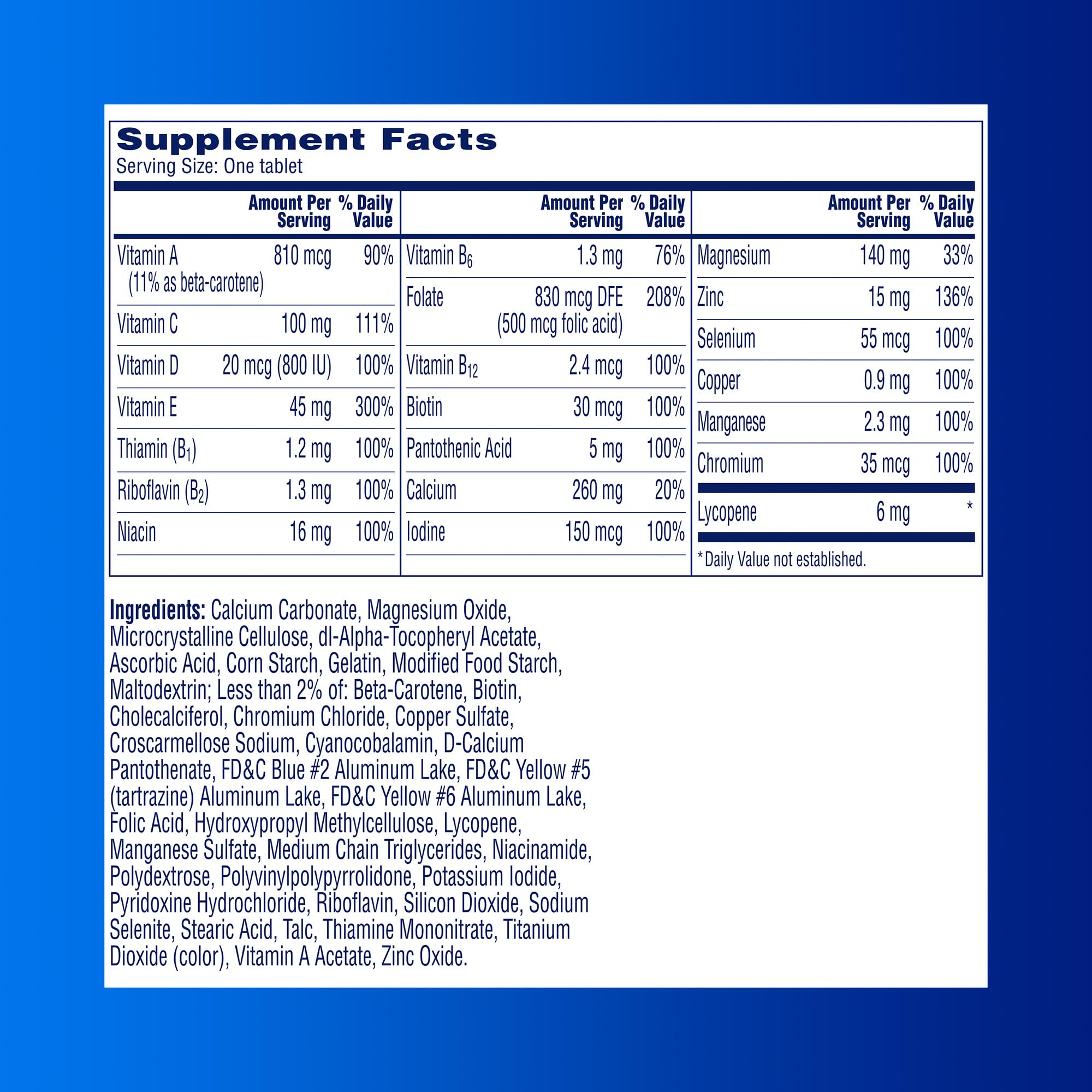 ONE A DAY Men's Pre-Conception Health antioxidants imagery conveys potential sperm-support context