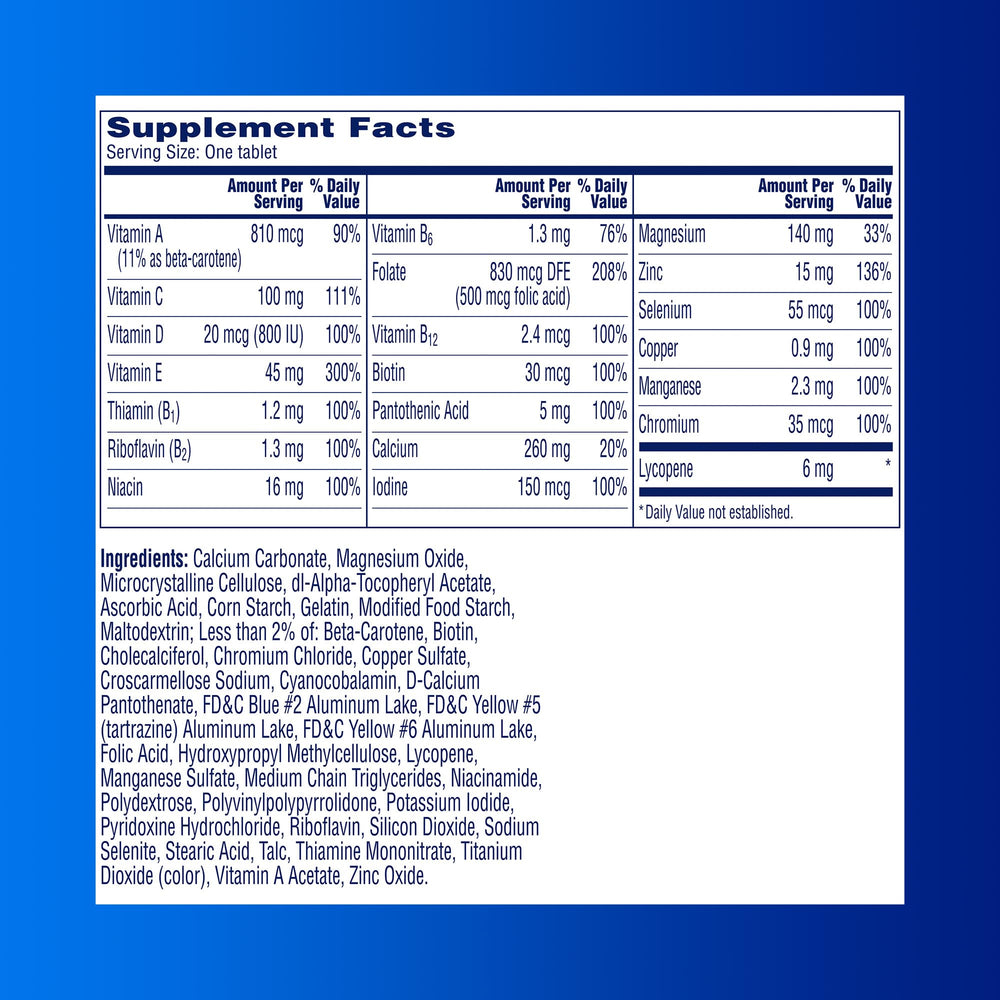 ONE A DAY Men's Pre-Conception Health antioxidants imagery conveys potential sperm-support context