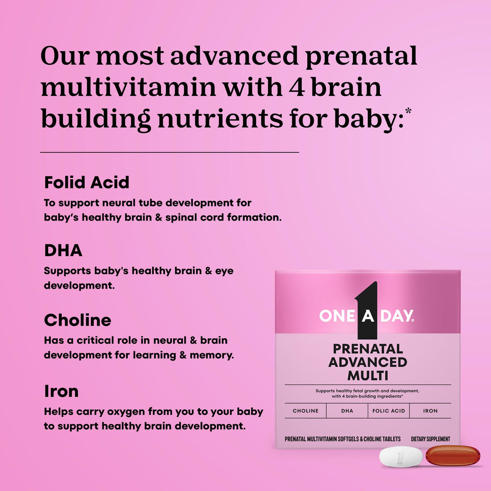 Front view of One A Day Prenatal Advanced packaging to show 120-count set