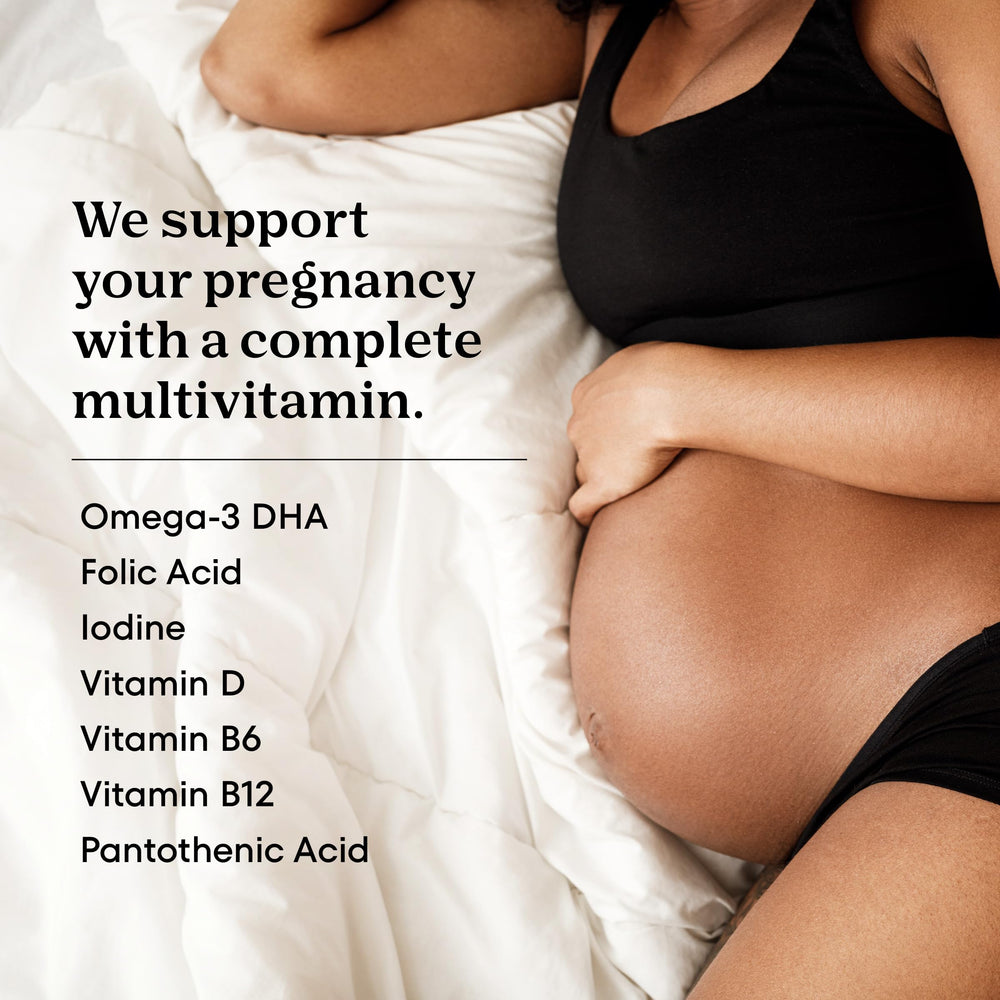 One A Day Prenatal Gummies chew texture shown for easy on-the-go use.