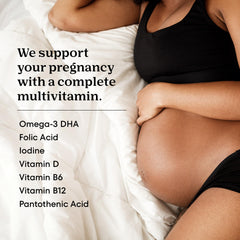 One A Day Prenatal Gummies chew texture shown for easy on-the-go use.