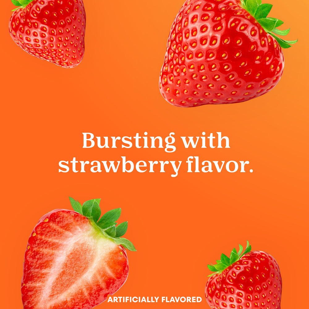 One A Day Women 50+ strawberry-flavor close-up emphasizes pleasant chewable experience