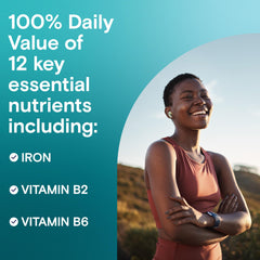 One A Day Women’s Active Metabolism bottle side view on a surface.