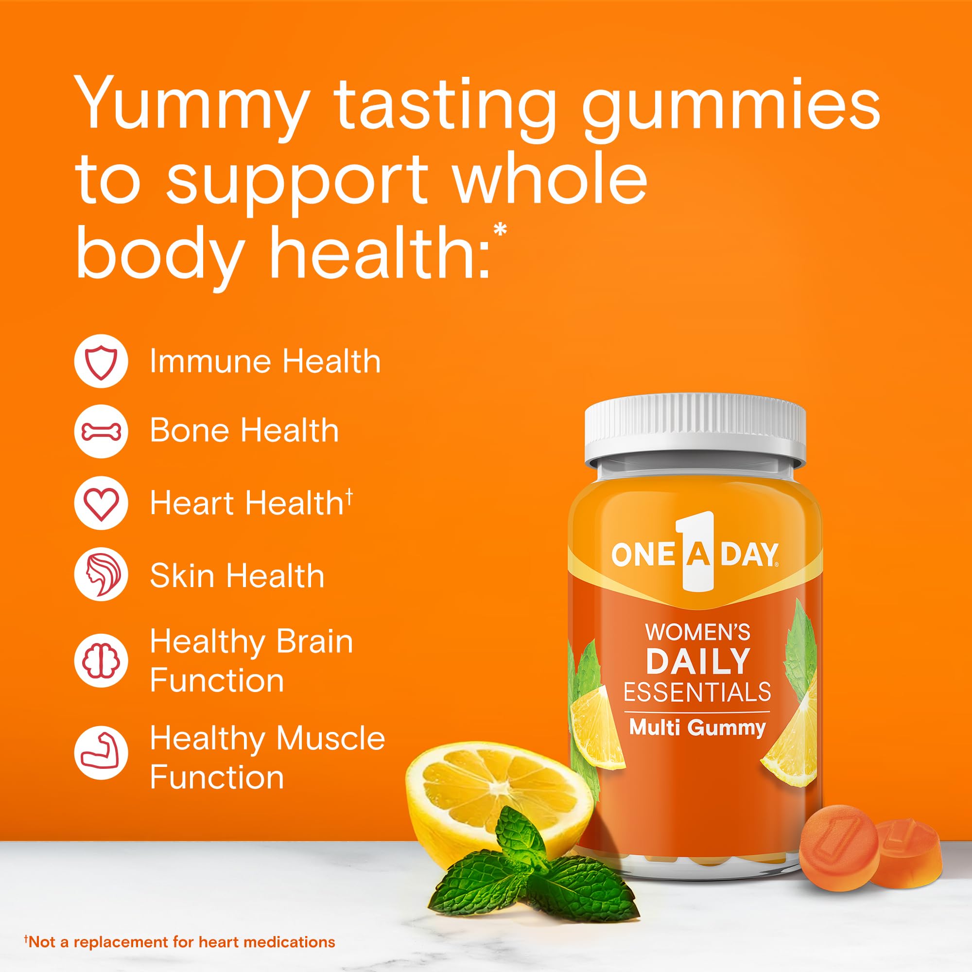 One A Day Women’s Daily Essentials nutrition facts label highlighting 12 nutrients for women