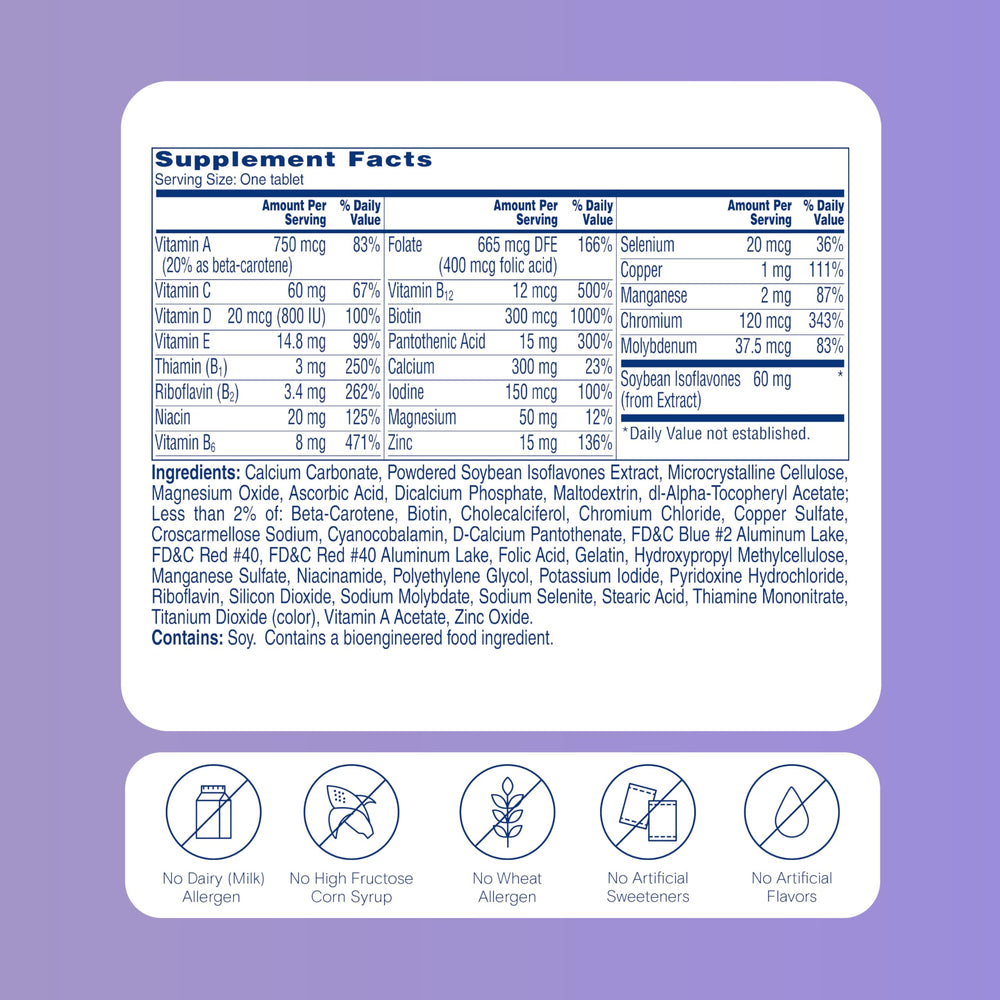 One A Day Women's Menopause Multivitamin on counter ready for daily use.